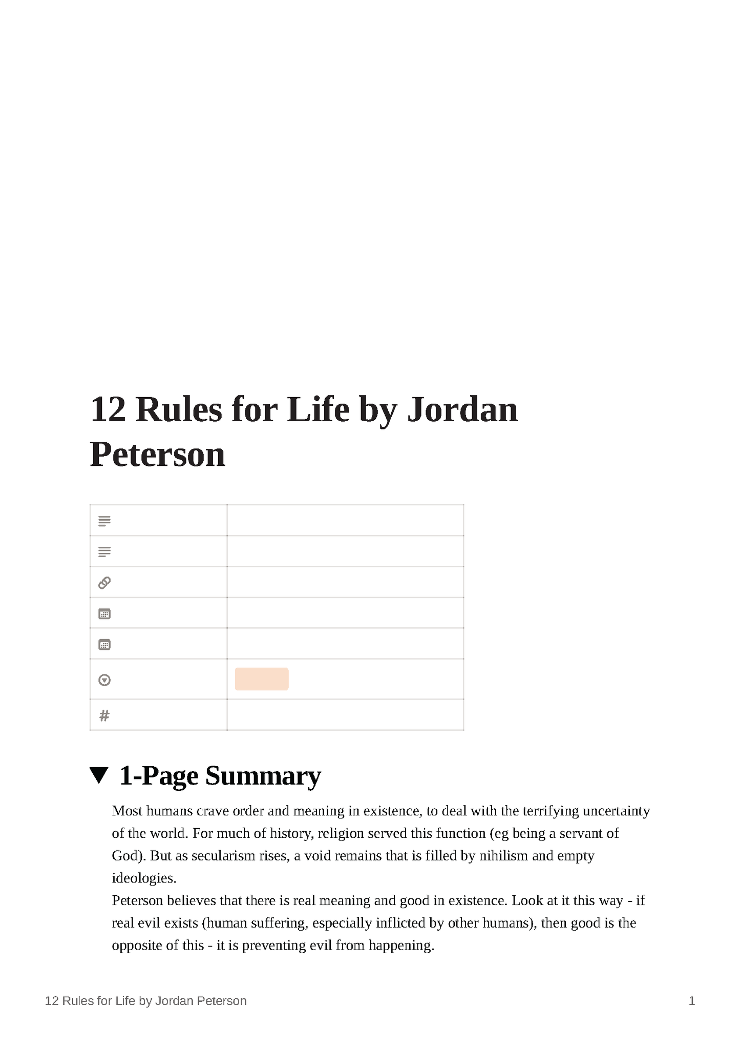 12 Rules for Life: An Antidote to Chaos - Fireflies