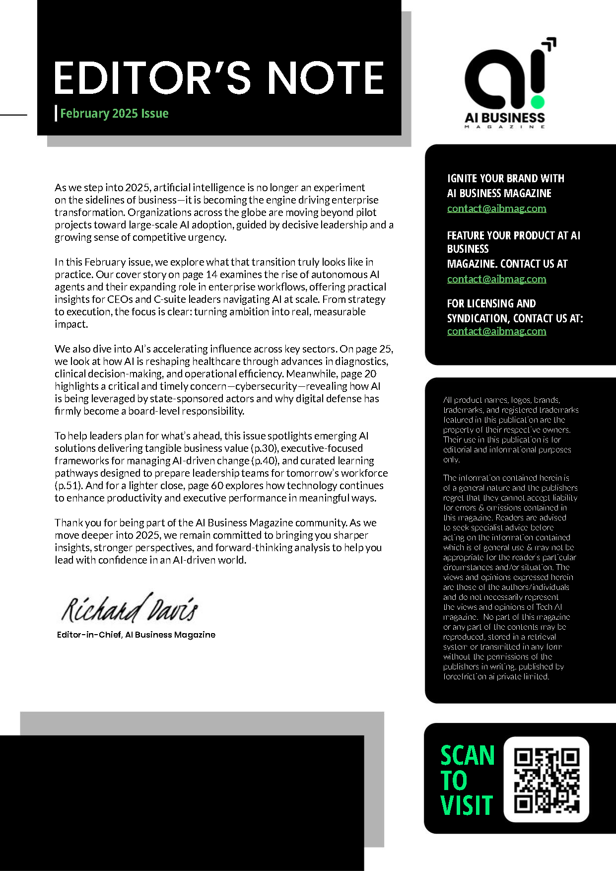 Cover page of Fireflies Ai Business February 2026 eMagazine featuring technology and AI industry insights.
