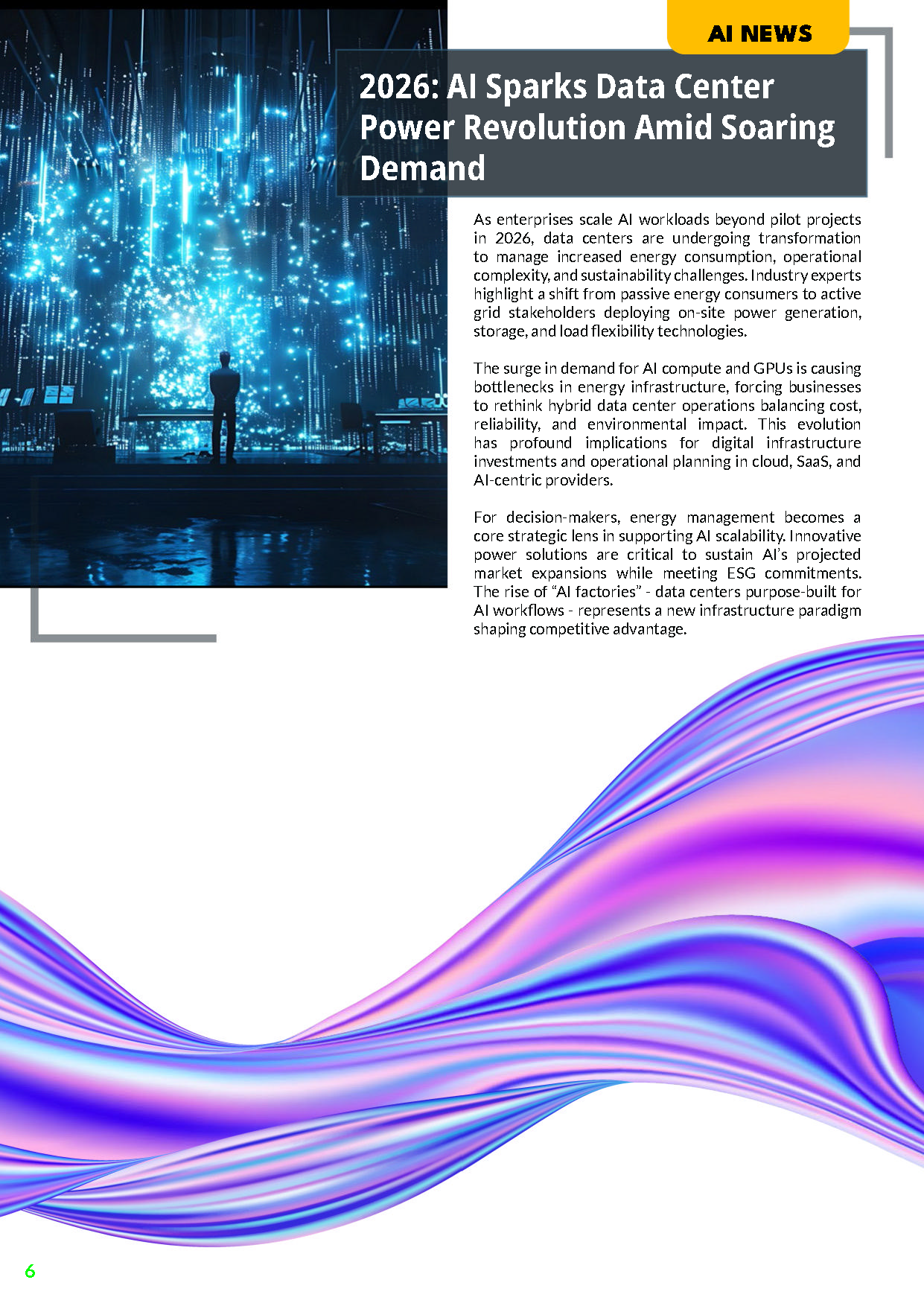 Cover of Fireflies Ai Business February 2026 eMagazine featuring business technology and AI industry insights on page 6.