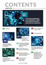 Fireflies Ai Business March 2026 eMagazine cover page showcasing modern design and digital content.
