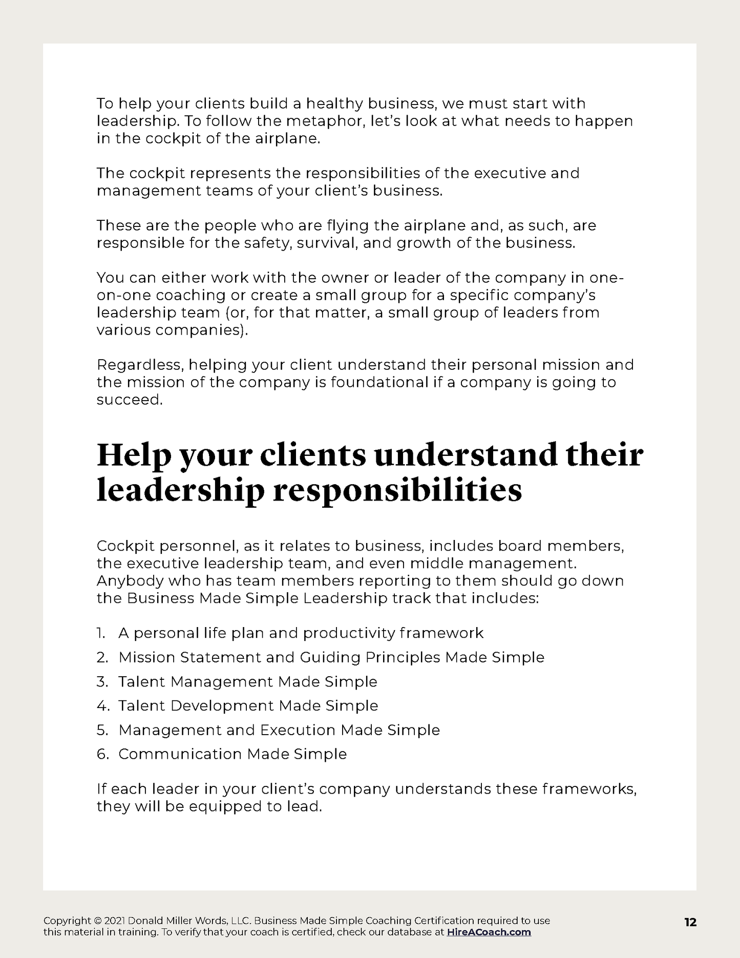 Business Coach’s Checklist - Fireflies