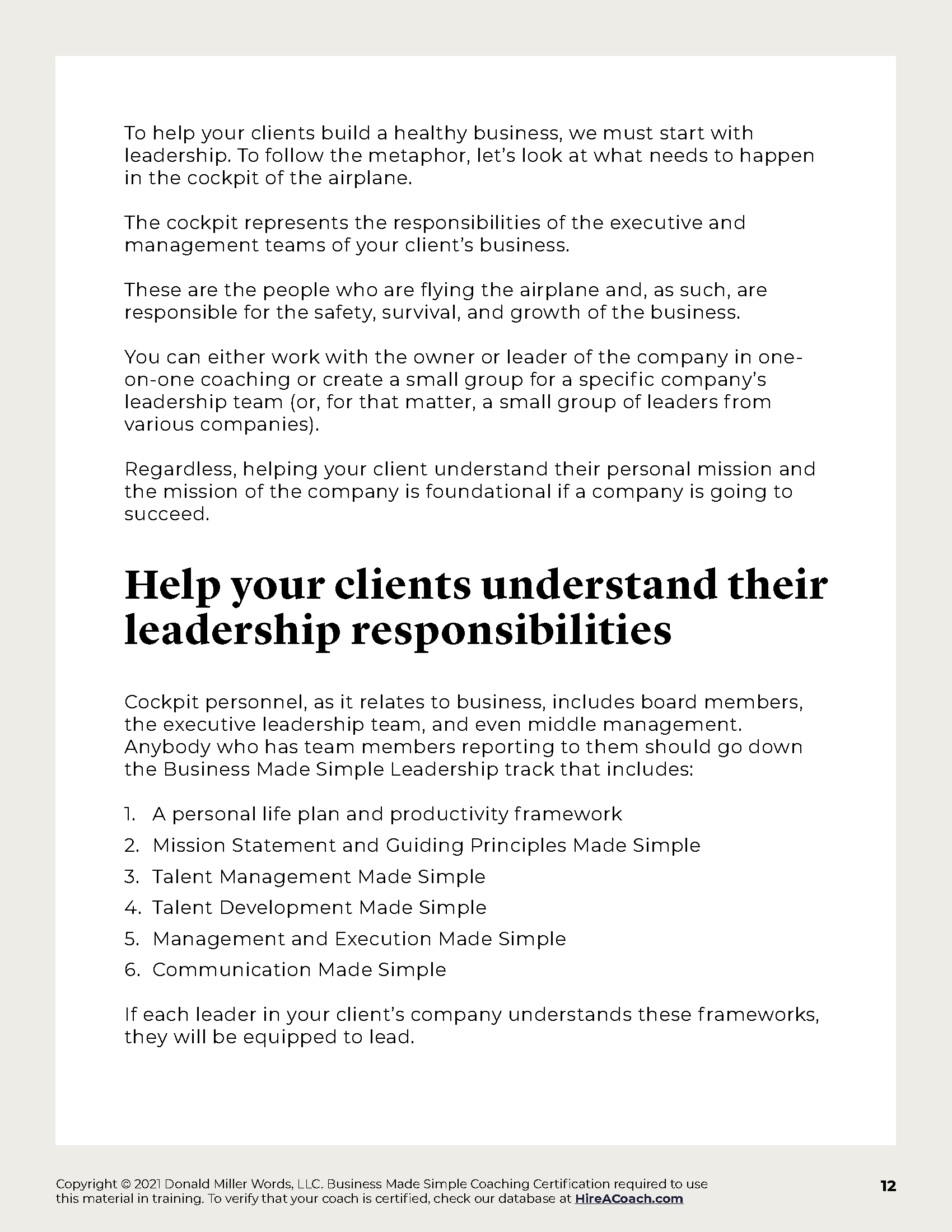 Business Coach’s Checklist - Fireflies