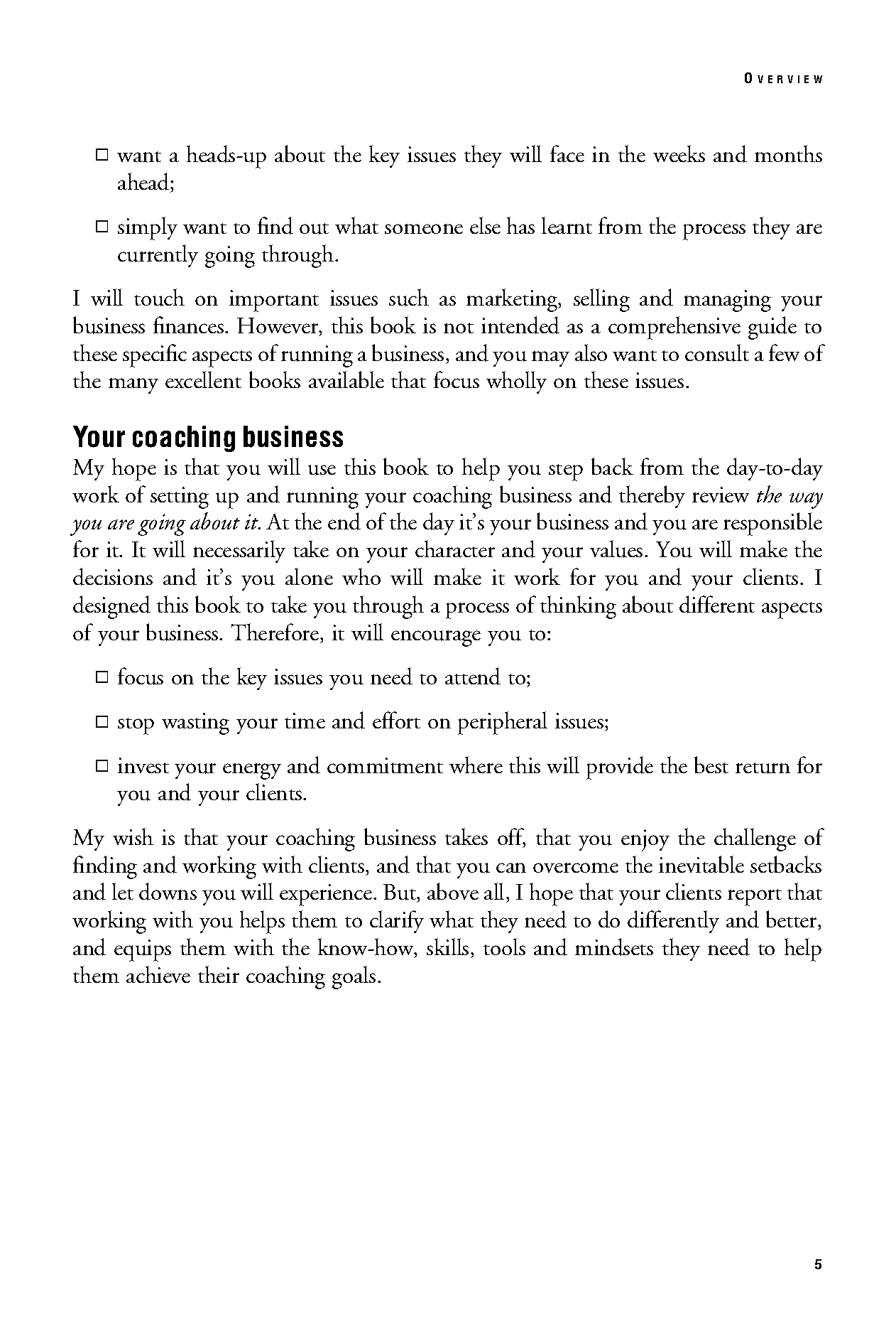 Starting and Running a Coaching Business - Fireflies