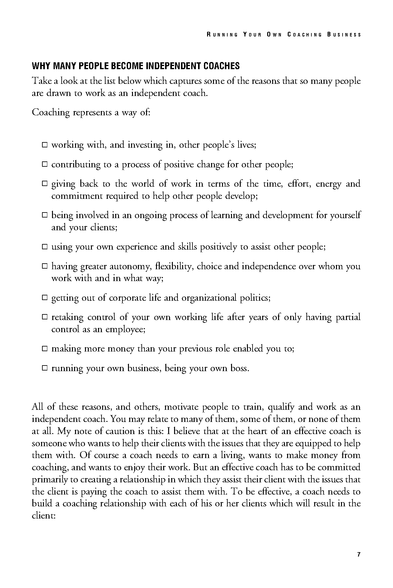 Starting and Running a Coaching Business - Fireflies