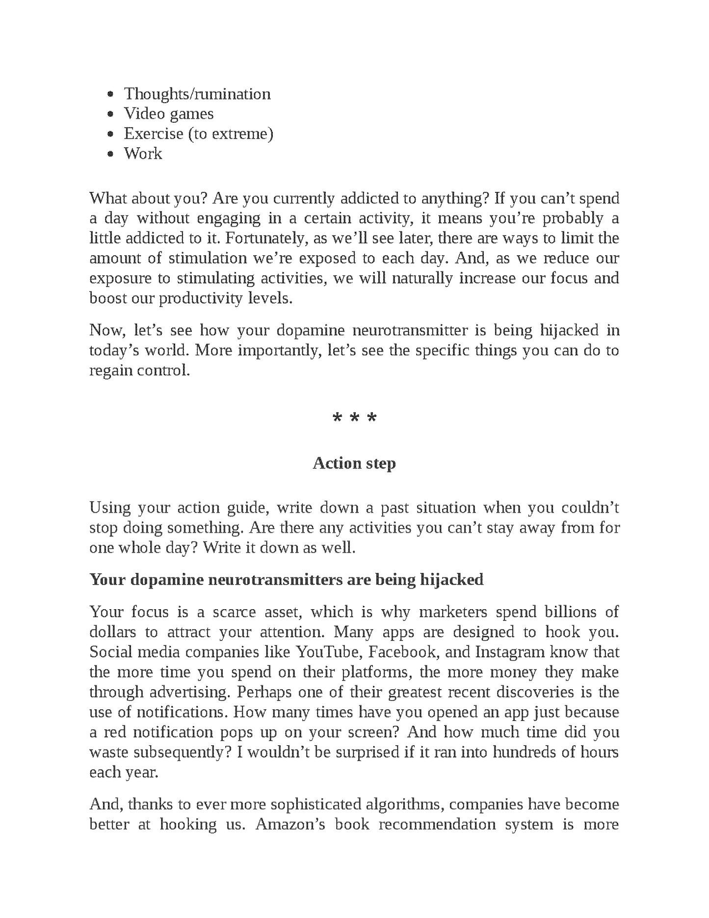 Ebook cover page for Fireflies Dopamine Detox featuring clean design with title and page number 14.