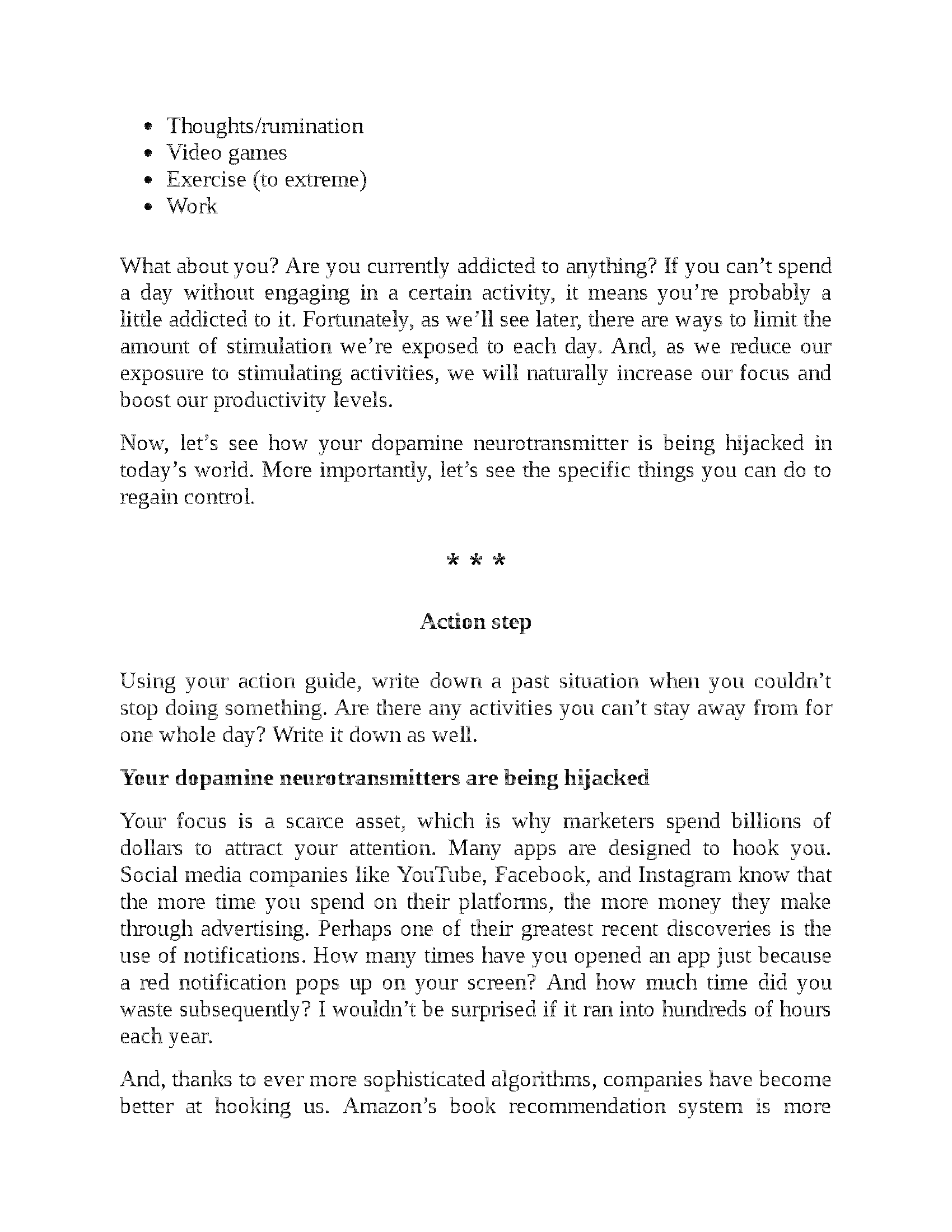Ebook cover page for Fireflies Dopamine Detox featuring clean design with title and page number 14.