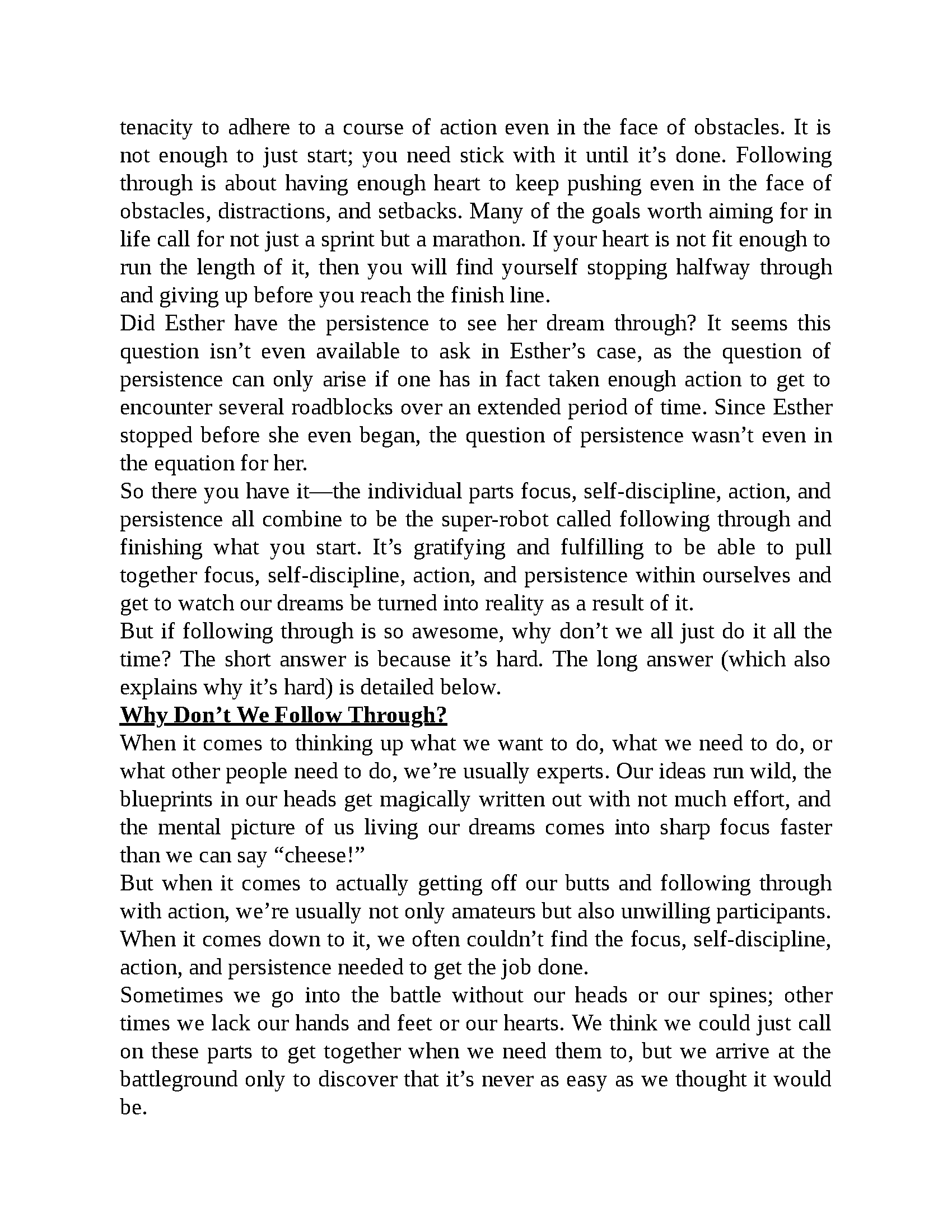 Ebook cover titled "Finish What You Start" by Fireflies, featuring a clean design with the title and author's name.