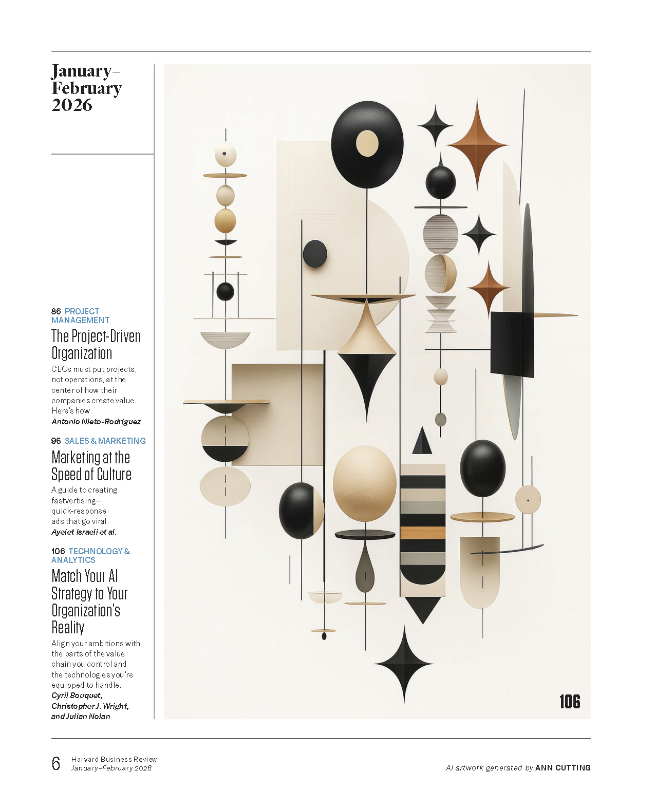 Cover image of the Harvard Business Review January February 2026 eMagazine by Fireflies, featuring the magazine's title and date.