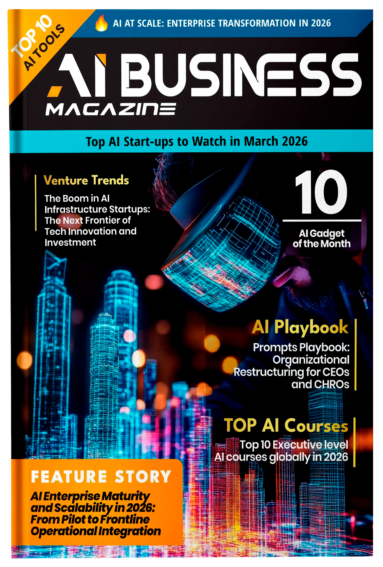 Fireflies Ai Business March 2026 eMagazine cover featuring modern AI and business technology imagery.