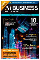 Fireflies Ai Business March 2026 eMagazine cover featuring modern AI and business technology imagery.