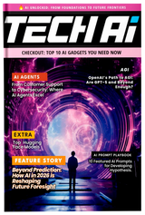 Cover of Fireflies Tech AI March 2026 eMagazine featuring futuristic technology and AI concepts on the digital magazine cover.