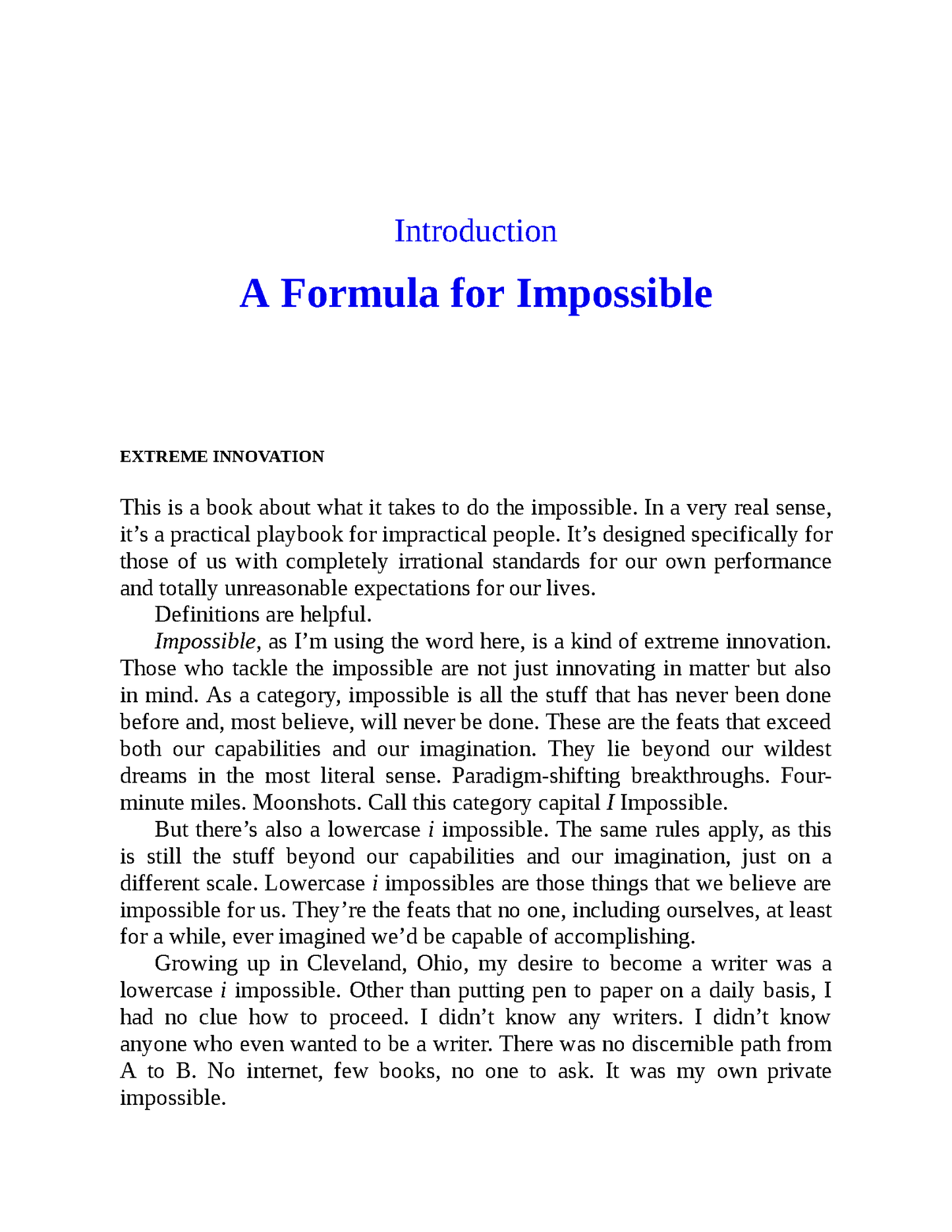 Ebook cover of "The Art of Impossible" by Steven Kotler, published by Fireflies, showing the book's title and author.