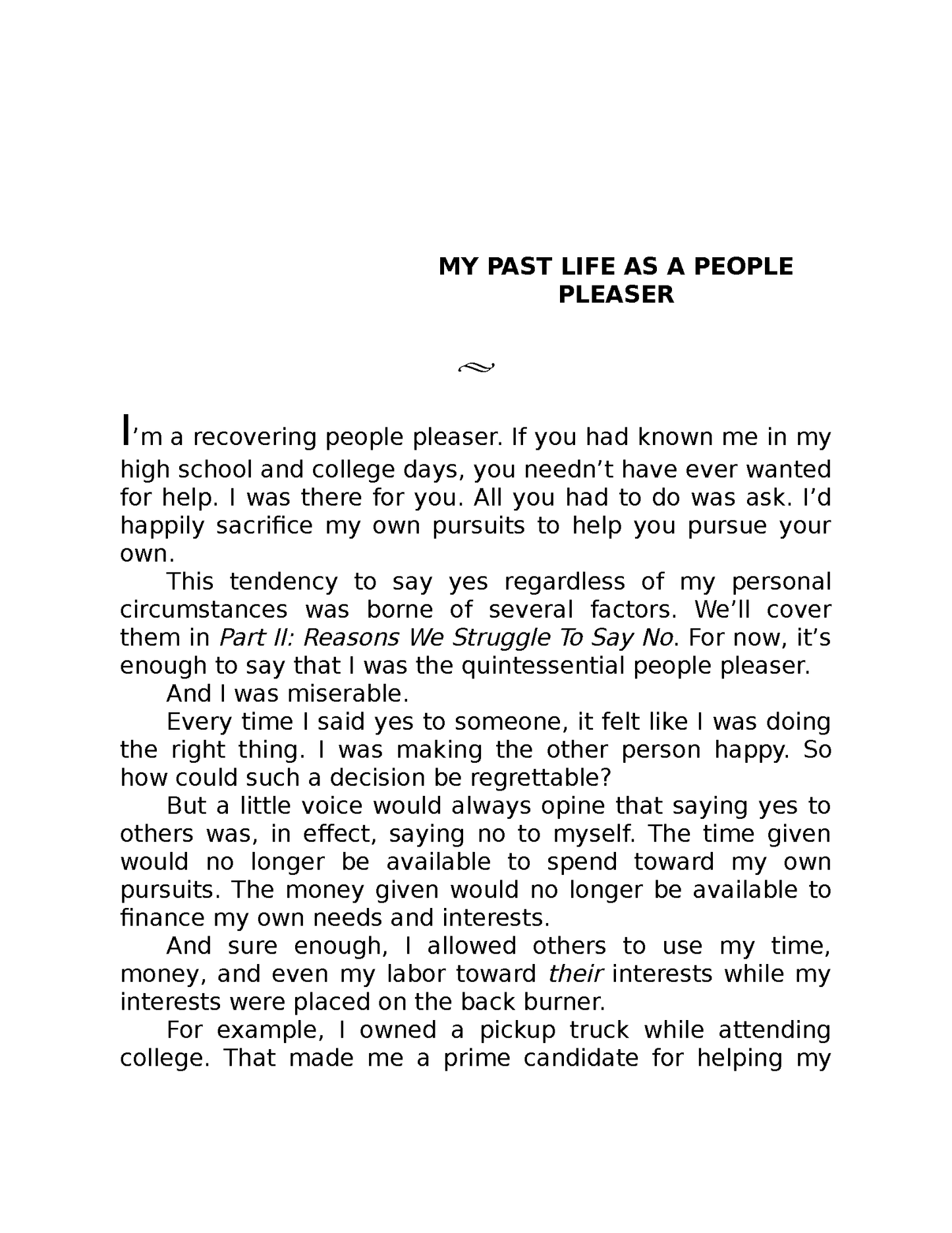The Art of Saying NO - Fireflies