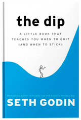 Cover image of "The Dip" ebook by Fireflies, featuring a sleek design with bold typography and a vibrant background.