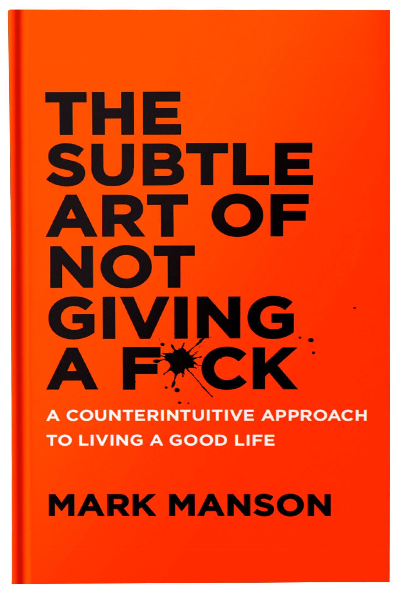 Digital ebook cover of "The Subtle Art of Not Giving a F*ck" by Fireflies, featuring bold text on a minimalist background.