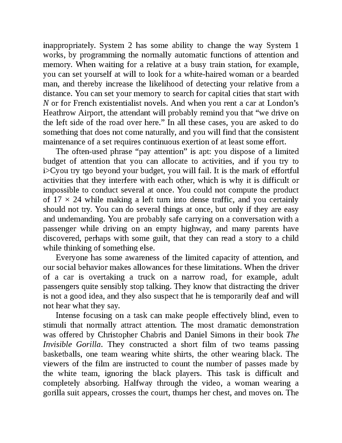 Ebook cover of "Thinking, Fast and Slow" by Daniel Kahneman, displayed on a digital device screen.