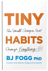Cover of Tiny Habits ebook by Fireflies, featuring a clean design with the title and author details on a minimalist background.