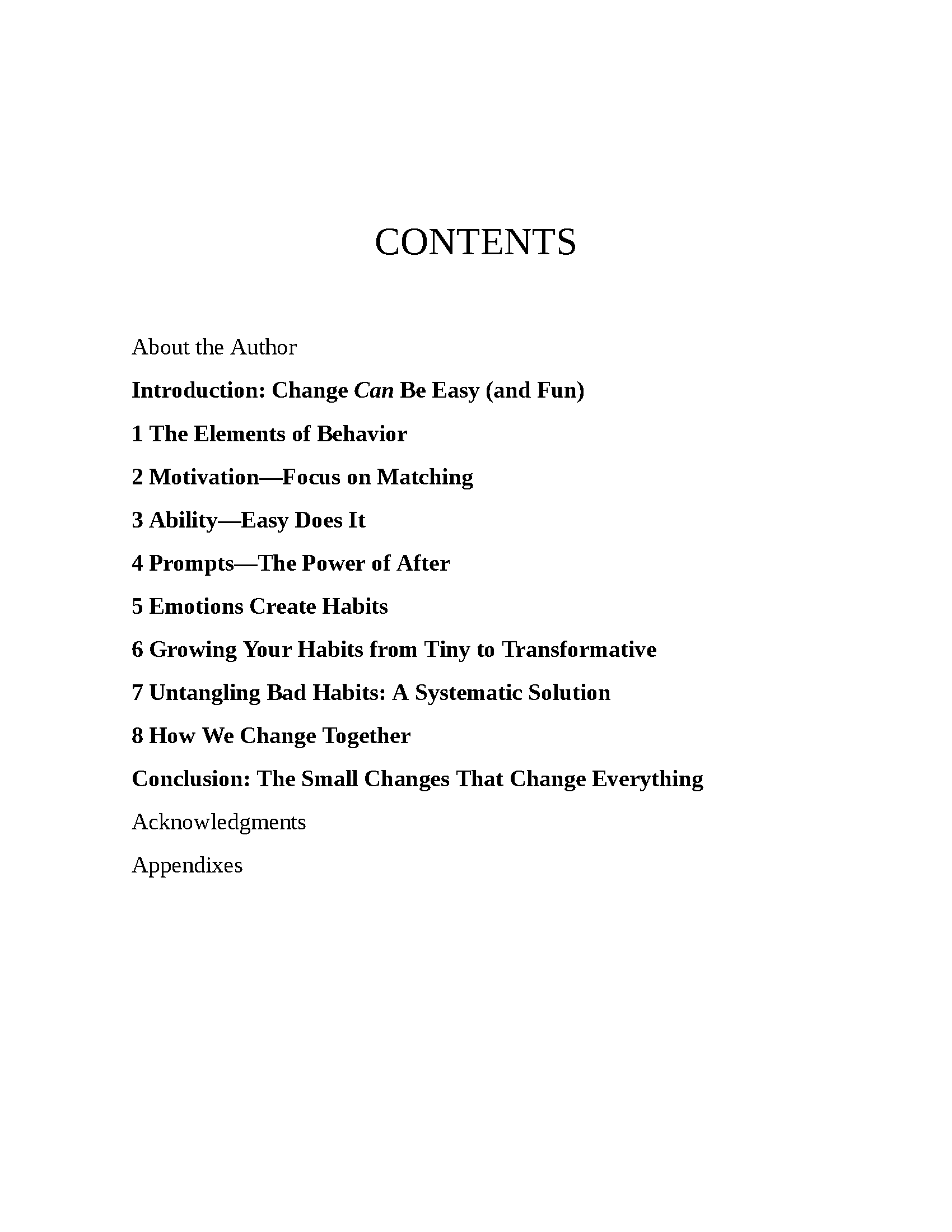 Ebook cover of "Tiny Habits: The Small Changes That Change Everything" by B.J. Fogg, published by Fireflies.