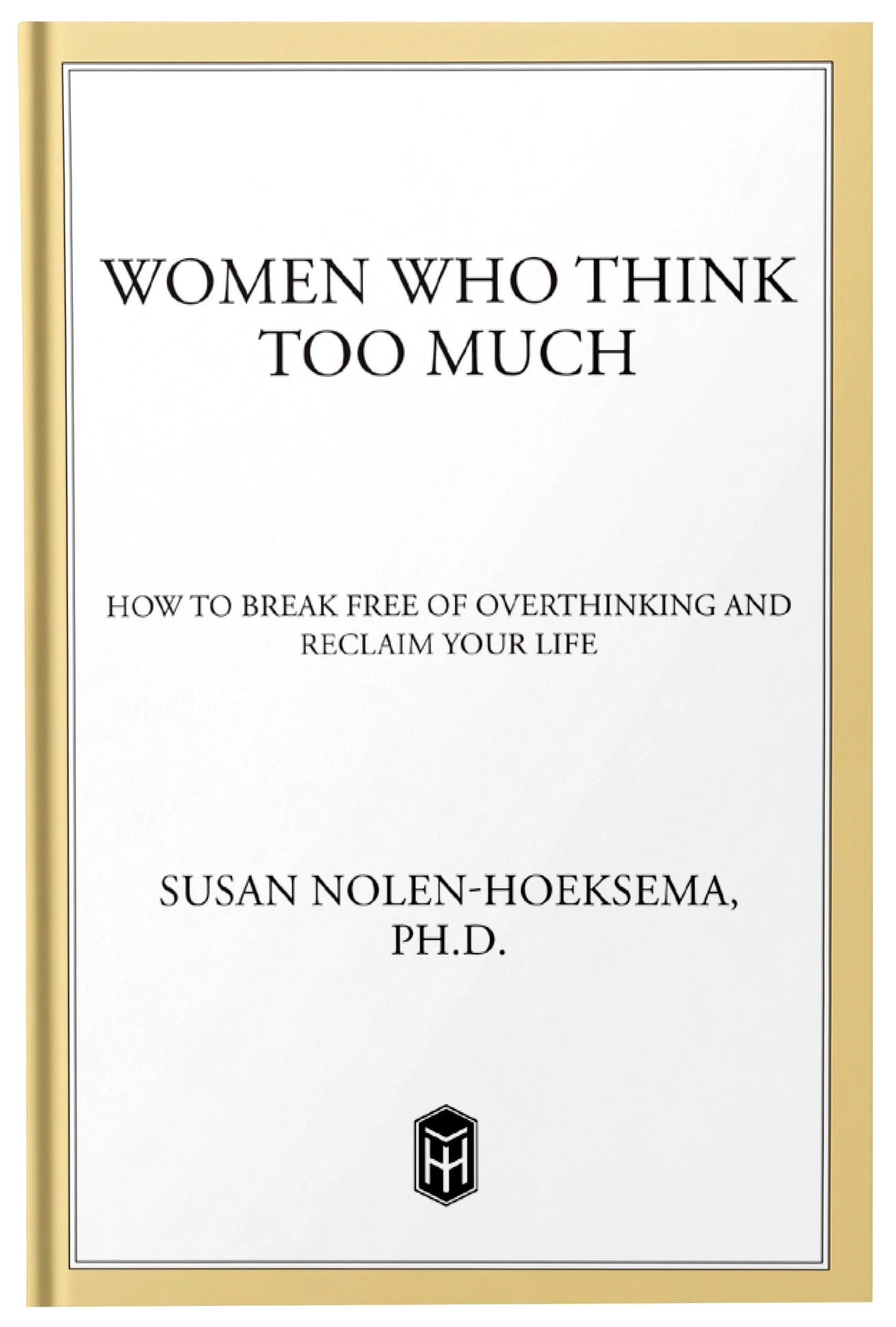 Ebook cover for "Women Who Think Too Much" by Fireflies, featuring a thoughtful woman illustration on a dark background.